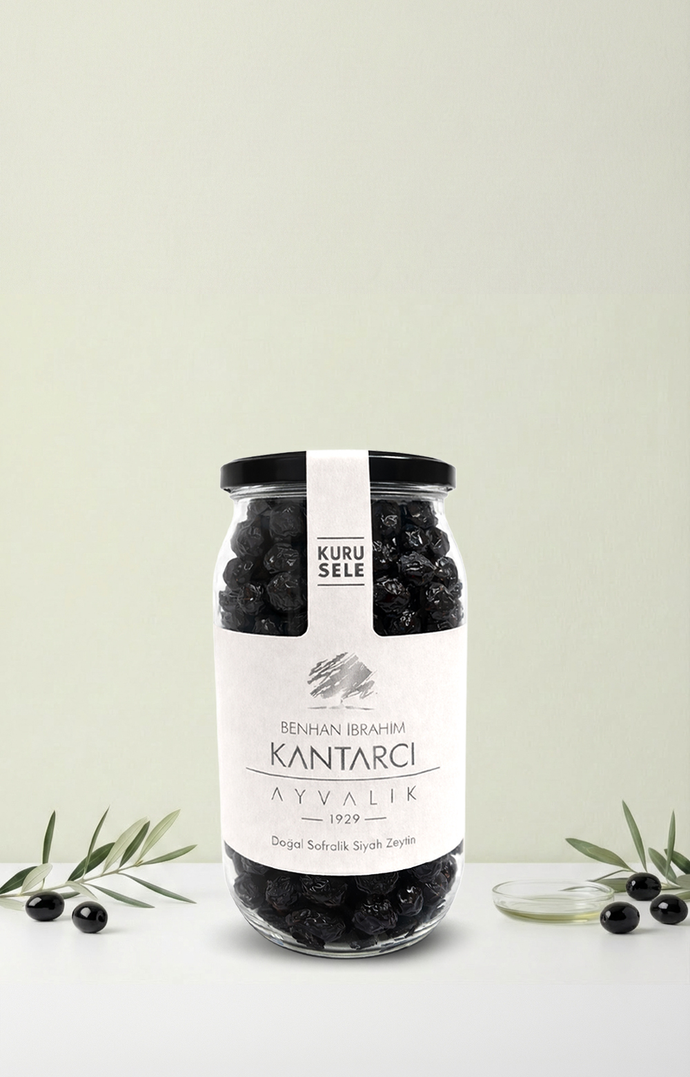 Kuru Sele Siyah Zeytin 1000cc - 600g